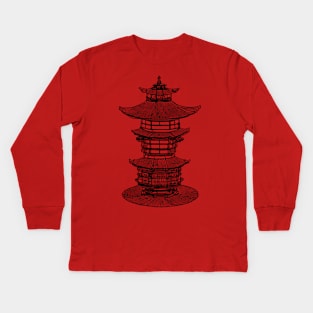 Japanese lamp - traditional temple lantern Kids Long Sleeve T-Shirt